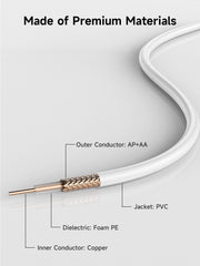 Coaxial Cable RG58 SMA Male to SMA Female 10m(32.8ft) Low Loss Weatherproof Extension Cable for Cell Phone Signal Booster WiFi Router 2G 3G 4G LTE Antenna