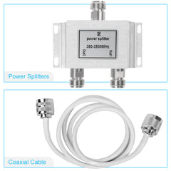 2-Way Splitter for Cell Phone Booster, N-Female Connector, 50 Ohm, With 1m RG58 Cable